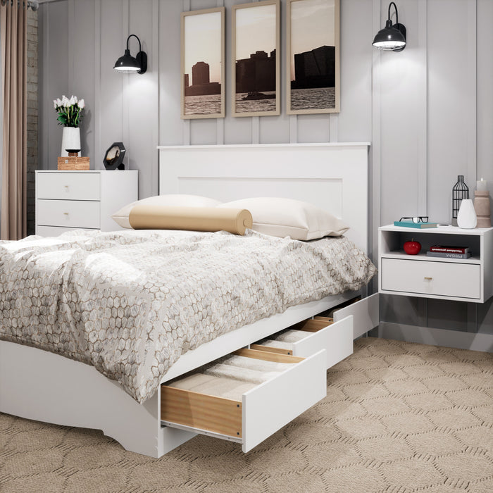 Queen Flat Panel Headboard - White