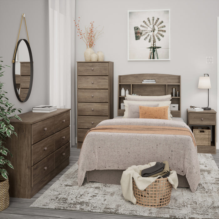 Astrid 6-Drawer Tall Chest - Drifted Grey