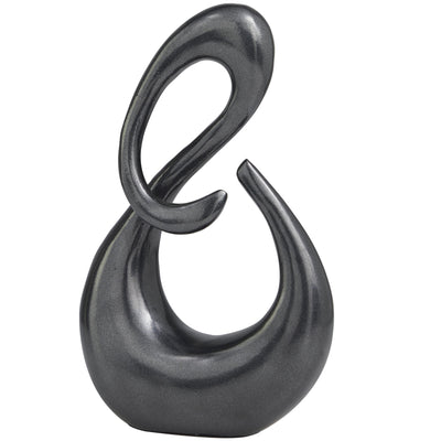 Metal 12" Knot Sculpture - Black|Sculpture nœud de 12 po en métal - noire