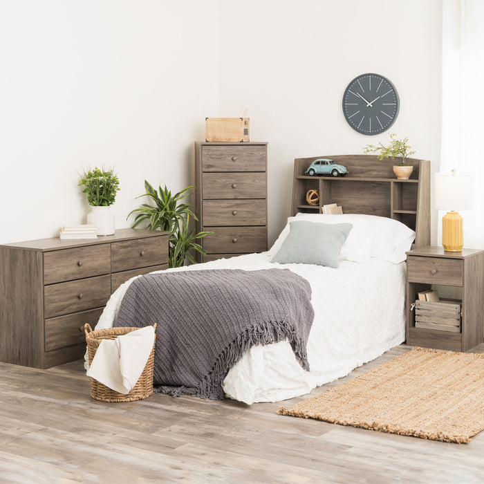 Astrid 6-Drawer Tall Chest - Drifted Grey