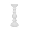 Ceramic 12\" Dimpled Candle Holder - White