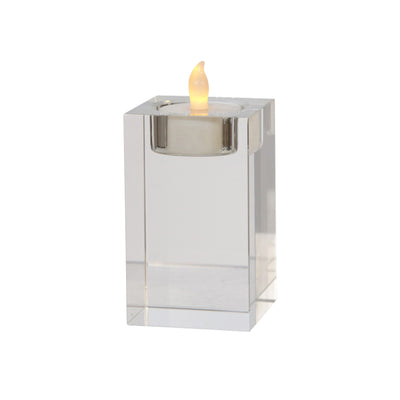 Glass 4" Candle Holder|Bougeoir de 4 po en verre