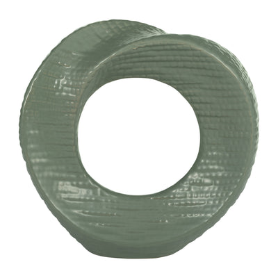 Ceramic Round 10" Tabletop Decor - Green|Article décoratif de table rond de 10 po en céramique - vert
