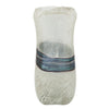 Glass 14\" Azurite Vase - Blue and Grey