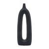 Ceramic 14\" Open Cut-Out Vase - Black
