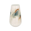 Iron 13\" Coloured Stained Vase - White