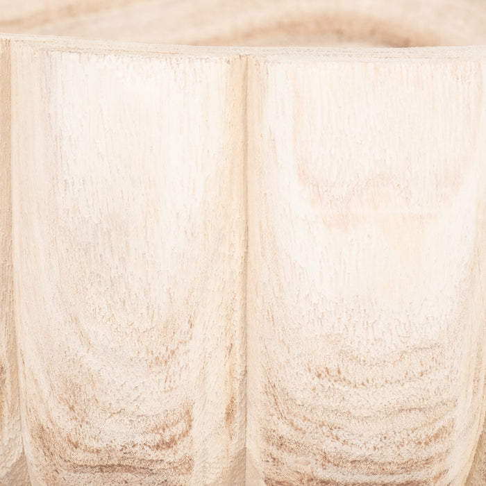 Wood 9\" Scalloped Bowl - Natural