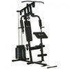 Soozier Home Gym Machine With 99lbs Weight Stack, Multifunction Power Tower