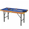 Soozier 55\" Portable Mini Billiard Table, Foldable Pool Table, Blue