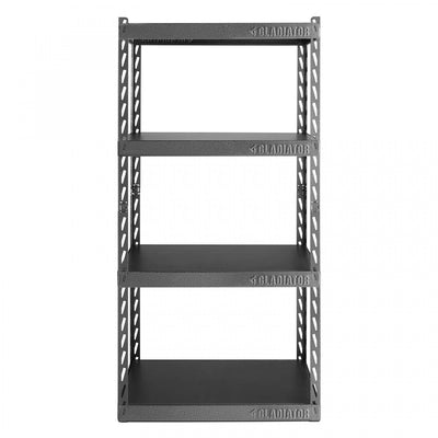 Gladiator 30" Wide EZ Connect Rack with Four 15" Deep Shelves - Hammered Granite|Étagère EZ Connect de 30 po de largeur à 4 tablettes de 15 po de profondeur de Gladiator - granite martelé