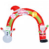 Outsunny 10' Christmas Inflatable Archway with LED Lights for Outdoor