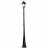 Outsunny 92\" Solar Lamp Post Light, Aluminum Outdoor Street Lamp, Black