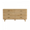 Solara Contemporary 68\" Solid Wood Dresser in Natural Oak (6-Drawer)