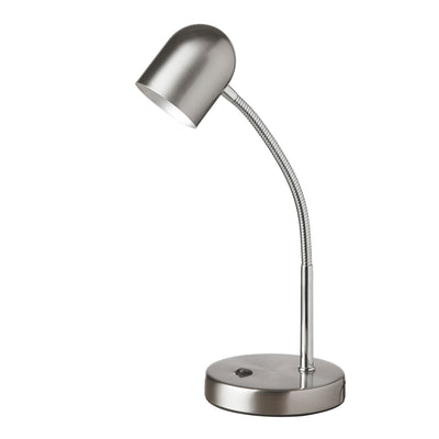 Dainolite LED Table Lamp 5w Satin Chrome Finish|Lampe de table de Dainolite avec fini chromé satiné et ampoule à DEL de 5 W