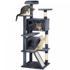 Pawhut 54\" Cat Tree, Cat Tower For Indoor Cats With Scratching Posts, Cat Condos, Bed, Platforms, Ramp, Toy Ball, Cat Activity Center, Dark Grey