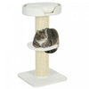 Pawhut 36\" Cat Tree Multi-level Kitty Tower With Sisal Mat Scratching Post, Cat Bed, Cushion, Perch, Cream White