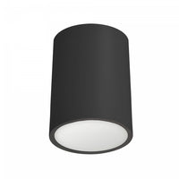 Dainolite Echo Flush Mount 12w Matte Black Frosted Acrylic Diffuser Lamp