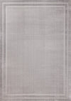 Ellie High-Low Textured Soft Polyester Grey Border Area Rug - 7'10\" x 10'6\"