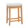 Claridge Linen-Look Fabric Backless Counter-Height Stool - Rustic Stripe