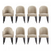 Hillman Modern 8-Piece Dining Chair Set in Sand