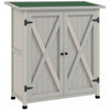Outsunny Wooden Garden Storage Shed Tool Cabinet Organizer W/ Asphalt Roof