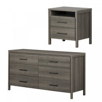 Gravity 6-drawer Dresser And Nightstand Set - Gray Maple