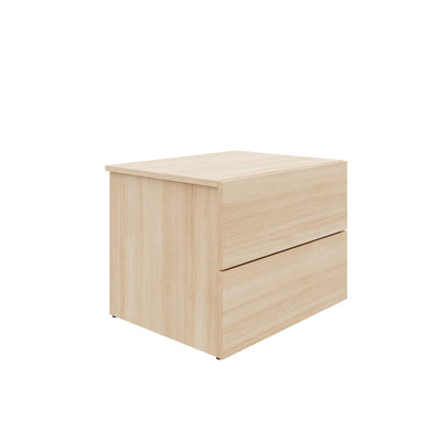 Nordika James Nightstand with 2-Drawers - Natural Blonde Oak|Table de nuit James Nordika à 2 tiroirs - chêne blond naturel
