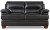 Hydeline Luxor Leather Loveseat - Black