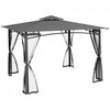 Outsunny 10' x 12' patio gazebo With netting For lawn, yard, deck, Grey