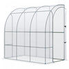 Outsunny 7' X 4' X 7' Outdoor Lean-to Walk-in Garden Greenhouse With Roll-up Door Hot House For Plants Herbs Vegetables, White