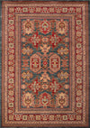 Lena Traditional 9'3\" x 12'6\" Area Rug in Blue Indoor Area Rug