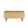 Paloma Modern Accent Storage Bench in Light Oak Armoire