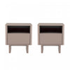 Ella Modern 20\" Nightstand in Mocha (1-Drawer) - Set of 2