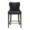 Blair Modern Wood Upholstered Counter Stool in Black