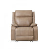 Marlow 37 in. Leather Match Power Glider Recliner with USB/USB-C - Taupe
