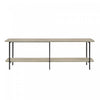 Celine Contemporary Modern 71\" Console Table in Rustic Gray (2-Shelf)
