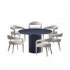 Aspen and Hathaway Modern Industry Chic 7-Piece Dining Set in Gold Dust and Black