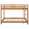 Ethan Solid Wood Queen Size Bunk Bed with Ladder, Sturdy & Space-Saving, Brown