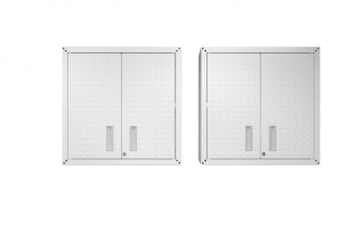 Fortress Modern 30" Floating Garage Cabinet in White - Set of 2 Garage Storage | Armoire de garage flottante Fortress Modern 30" en blanc - Lot de 2