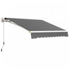 Outsunny 8' X 6.5' Retractable Awning With Led Lights, Uv40+, Dark Grey