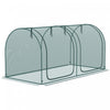 Outsunny 8 X 3ft Crop Cage With Two Zippered Doors Dark Green