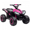 Aosom 12V Kids ATV, Four Wheeler Kids Quad with Music, Headlights, High & Low Speed, Up to 3.7 MPH, Battery Powered Electric ATV for Boys & Girls Gift, Pink