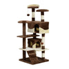 Pawhut 52\" Cat Tree Tower, Large Cat Condo Furniture Multi-level Activity Center With Scratching Posts, Perches, Ramp, Dangling Balls - Coffee