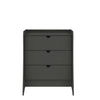 Coney Mid-Century Modern 28\" Nightstand in Charcoal Gray (3-Drawer)