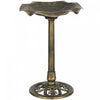 Outsunny Bird Bath For Outdoors, Birdbath With Lotus Leaf Basin, Bronze