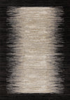 Amelia Dense Black Beige Border Area Rug - 5'3\" x 7'7\"