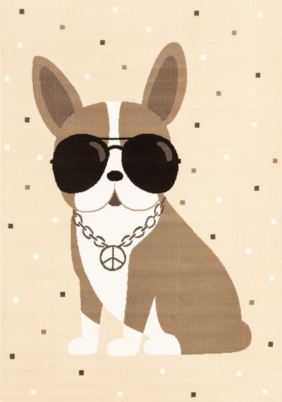 Forte Kids Swaggy Dog Area Rug - 3'11" x 5'7"|Carpette Forte à motif de chien confiant pour enfants - 3 pi 11 po x 5 pi 7 po