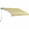 Outsunny 8' X 6.5' Retractable Awning With Led Lights, Uv40+, Yellow/grey