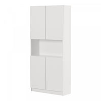 Liora 4-door Bookcase With Open Storage - Pure White
