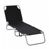 Outsunny Folding Outdoor Lounge Chair With Breathable Mesh Fabric For Patio